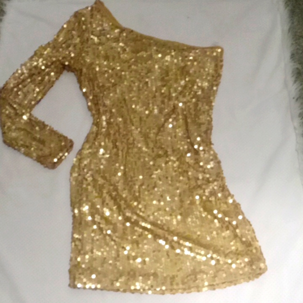 Babyphat gold sparkly dress